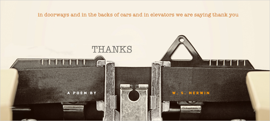 Thanks by W. S. Merwin